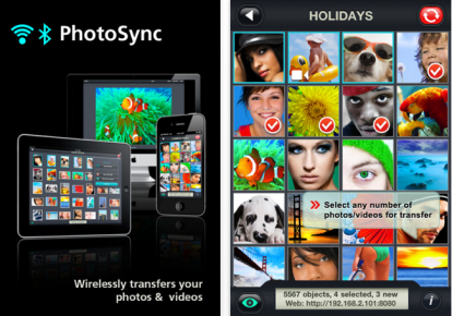 PhotoSync, trasferisci le foto e i video via WiFi