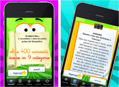 iCuriosità, una divertente applicazione per scoprire moltissime curiosità
