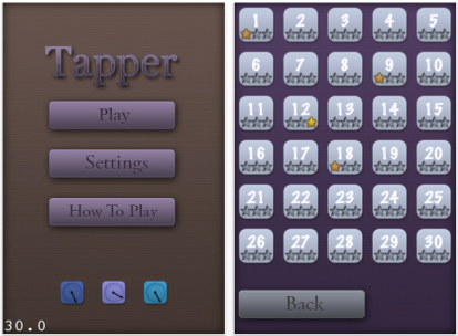 Tapper: un divertente passatempo per iPhone