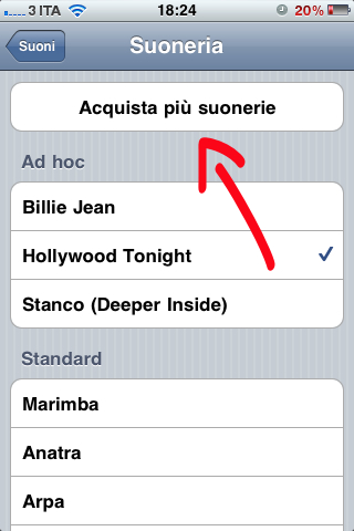Aggiunto il pulsante “Acquista più suonerie” in iOS 4.3 GM