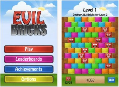 Evil Bricks, nuovissimo puzzle game per iPhone