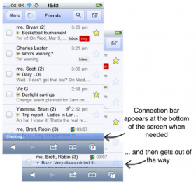 Gmail aggiunge la barra di connessione nella versione iPhone