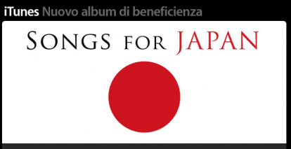 Nuovo album di beneficenza “Songs for Japan”