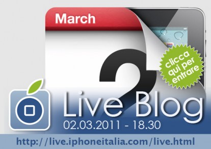 Presentazione iPad 2: alle 18.30 la diretta e il Live Blog su iPhoneItalia! [ONLINE]
