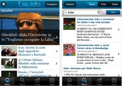 Liquida News per iPhone, disponibile su App Store