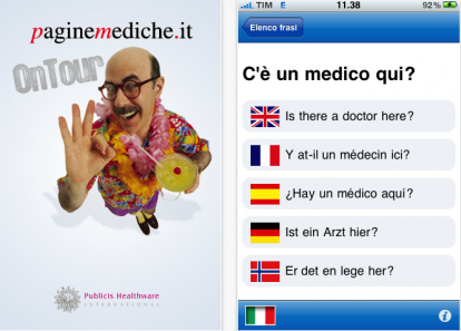 PmOnTour, il frasario medico multilinguesu iPhone