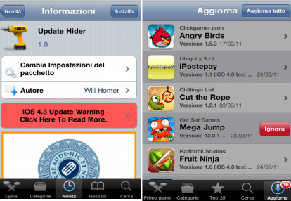 Update Hider for iOS 5, ritorna il tweak per nascondere gli aggiornamenti dell’App Store – Cydia