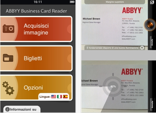 abbyy business card reader chrome ios