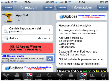 Quali sono le applicazioni che più utilizzi su iPhone? Scoprilo con App Stat [Cydia]