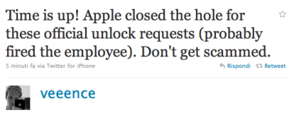 Apple blocca gli unlock tramite IMEI degli iPhone stranieri in remoto