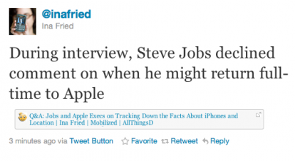 Steve Jobs, “no comment” sul suo ritorno a tempo pieno in Apple