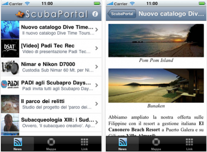 ScubaPortal, l’applicazione per iPhone dedicata agli appassionati di subacquea