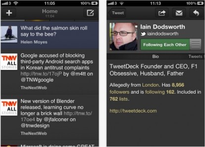 TweetDeck: client Twitter gratuito per iPhone ora alla versione 2.0