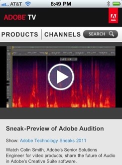 Altra novità Adobe: Adobe TV ora compatibile con iPhone