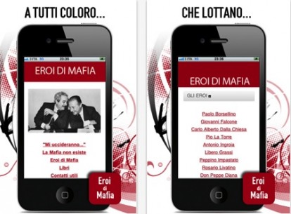 Eroi di Mafia, un’app dedicata agli uomini che combattono la criminalità