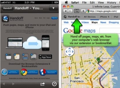 Handoff: condividi le informazioni web da computer ad iPhone