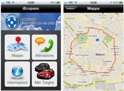 iEcopass, un’app per fare attenzione agli Ecopass presenti per strada