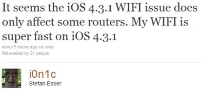 Jailbreak su iOS 4.3.1: problemi al WiFi?