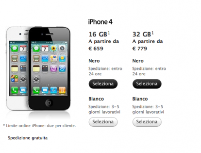 iPhone 4 bianco ancora disponibile in tutti gli Apple Store d’Italia (o quasi)! [AGGIORNATO]
