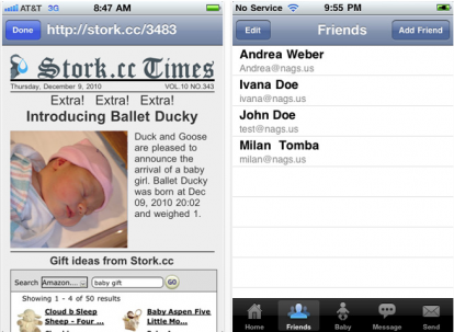 Stork.cc: l’applicazione per annunciare la nascita di un bimbo