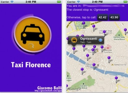 Taxi Firenze, l’app per trovare taxi a Firenze