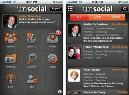 Unsocial, l’applicazione per iPhone che mette in contatto i professionisti del business