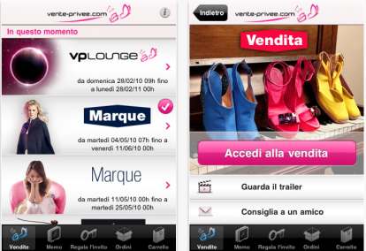 Vente-privee.com, la moda su iPhone
