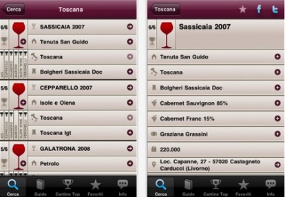 Top of the Italian Wine Guides 2011, gratis su App Store