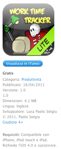 Disponibile su App Store la versione Lite di Working Time Tracker, l’utile applicazione per tracciare le ore di lavoro