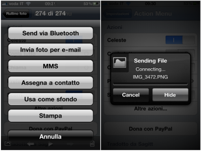 GUIDA: come inviare brani e video dell’applicazione nativa iPod da iPhone con iOS 4.3.3 tramite Celeste