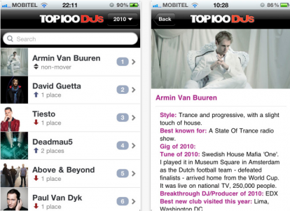Top 100 DJs, la classifica dei migliori 100 DJ del mondo arriva su iPhone!