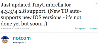 TinyUmbrella si aggiorna e ora supporta il salvataggio degli SHSH di iOS 4.3.3