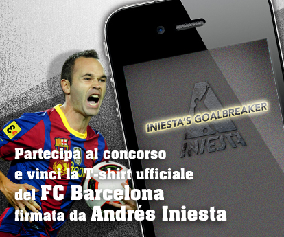 CONTEST: sfida la community italiana di Goalbreaker e vinci una maglia del Barcellona autografata da Iniesta! [VINCITORE]