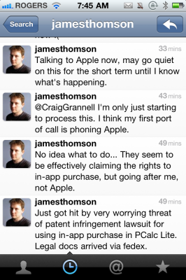 Sviluppatori iOS minacciati di azioni legali per violazione di brevetti