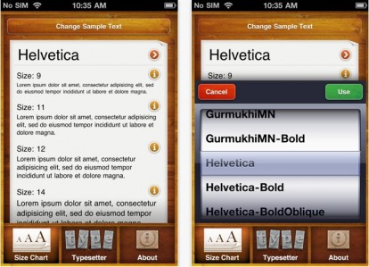 Type Tool, un app che aiuta i designer di applicazioni per iPhone