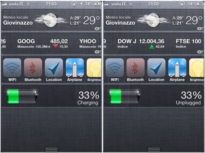 BatteryCenter: un widget per tenere sotto controllo la batteria su iOS 5 [Cydia]