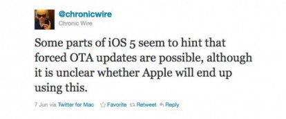 Con iOS 5 gli aggiornamenti “Over-The-Air” saranno obbligatori? [RUMOR]