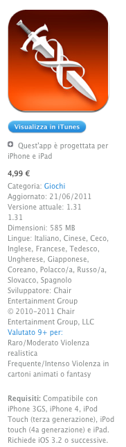 Infinity Blade si aggiorna e… si sconta!