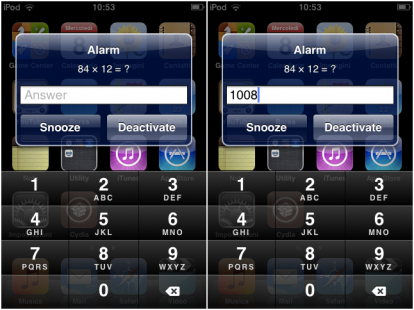 MathAlarm, il sesto tweak gratuito di TweakWeek [Cydia]