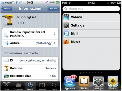 RunningList, un tweak per visualizzare le app in esecuzione in Spotlight [Cydia]