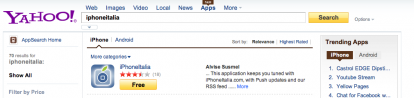 Ecco Yahoo! app search: disponibile il motore di ricerca per le app iOS!