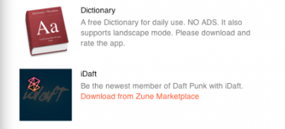 Un’applicazione per Windows Phone 7 ruba l’icona al Dizionario di Apple