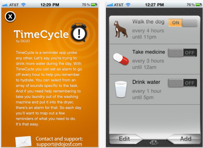 TimeCycle, un reminder ciclico personalizzabile e gratuito