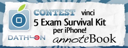 Exam survival kit: vinci 5 pacchetti annotebook da 7 codici per iPhone [VINCITORI]