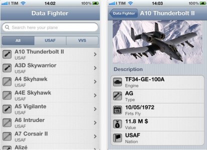 DataFighter, un enciclopedia dei moderni caccia da combattimento a portata di iPhone