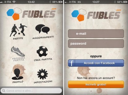 Fubles: cerca e organizza le partite di calcetto su iPhone