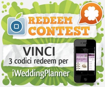 CONTEST: vinci 3 codici redeem per iWeddingPlanner [VINCITORI]