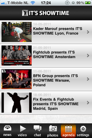 It’s showtime, l’app per gli amanti della kick boxing