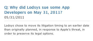 Lodsys, dopo le minacce arrivano le azioni legali contro gli sviluppatori