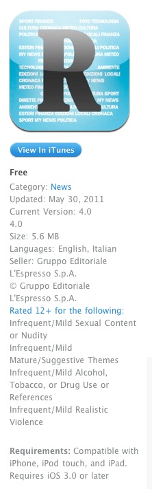 L’applicazione ufficiale del quotidiano Repubblica si aggiorna alla versione 4.0